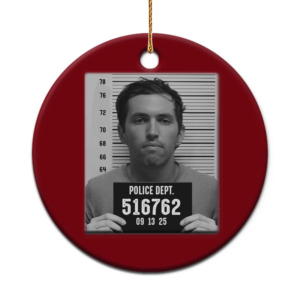 Tyler Robinson Mugshot Ceramic Ornament Justice For Charlie Kirk TS02 1pc Red Print Your Wear