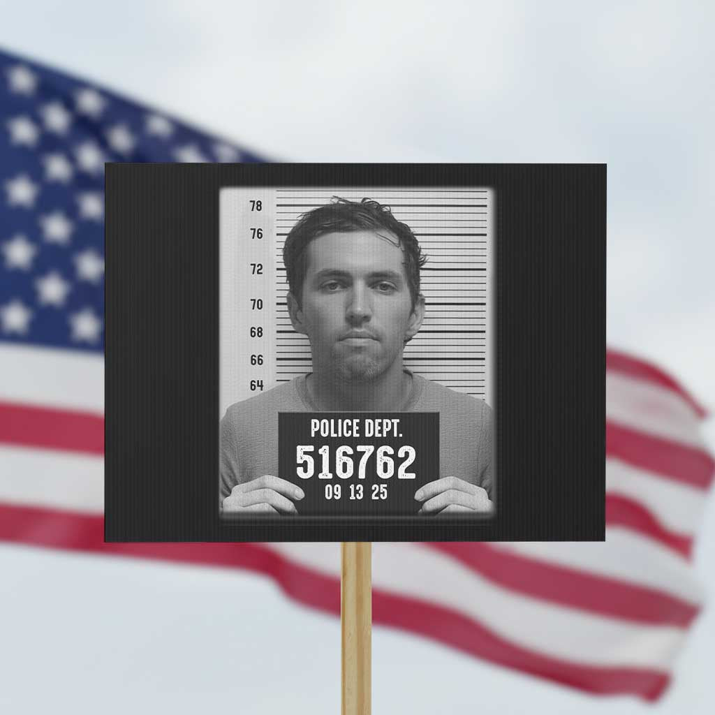 Tyler Robinson Mugshot Protest Sign Justice For Charlie Kirk TS02 Horizontal 18