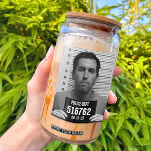 Tyler Robinson Mugshot Glass Can Justice For Charlie Kirk TS02 Black Print Your Wear
