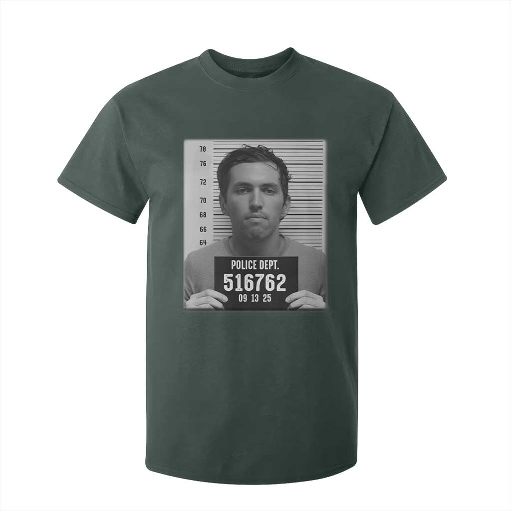 Tyler Robinson Mugshot T Shirt For Kid Justice For Charlie Kirk TS02 Dark Forest Green Print Your Wear