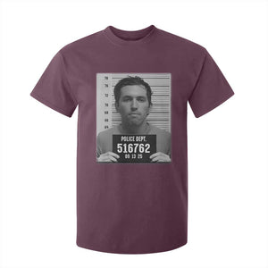 Tyler Robinson Mugshot T Shirt For Kid Justice For Charlie Kirk TS02 Maroon Print Your Wear
