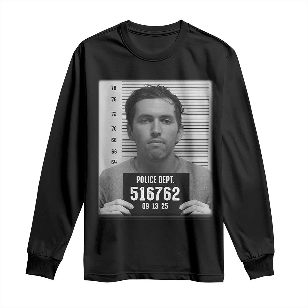 Tyler Robinson Mugshot Long Sleeve Shirt Justice For Charlie Kirk TS02 Black Print Your Wear