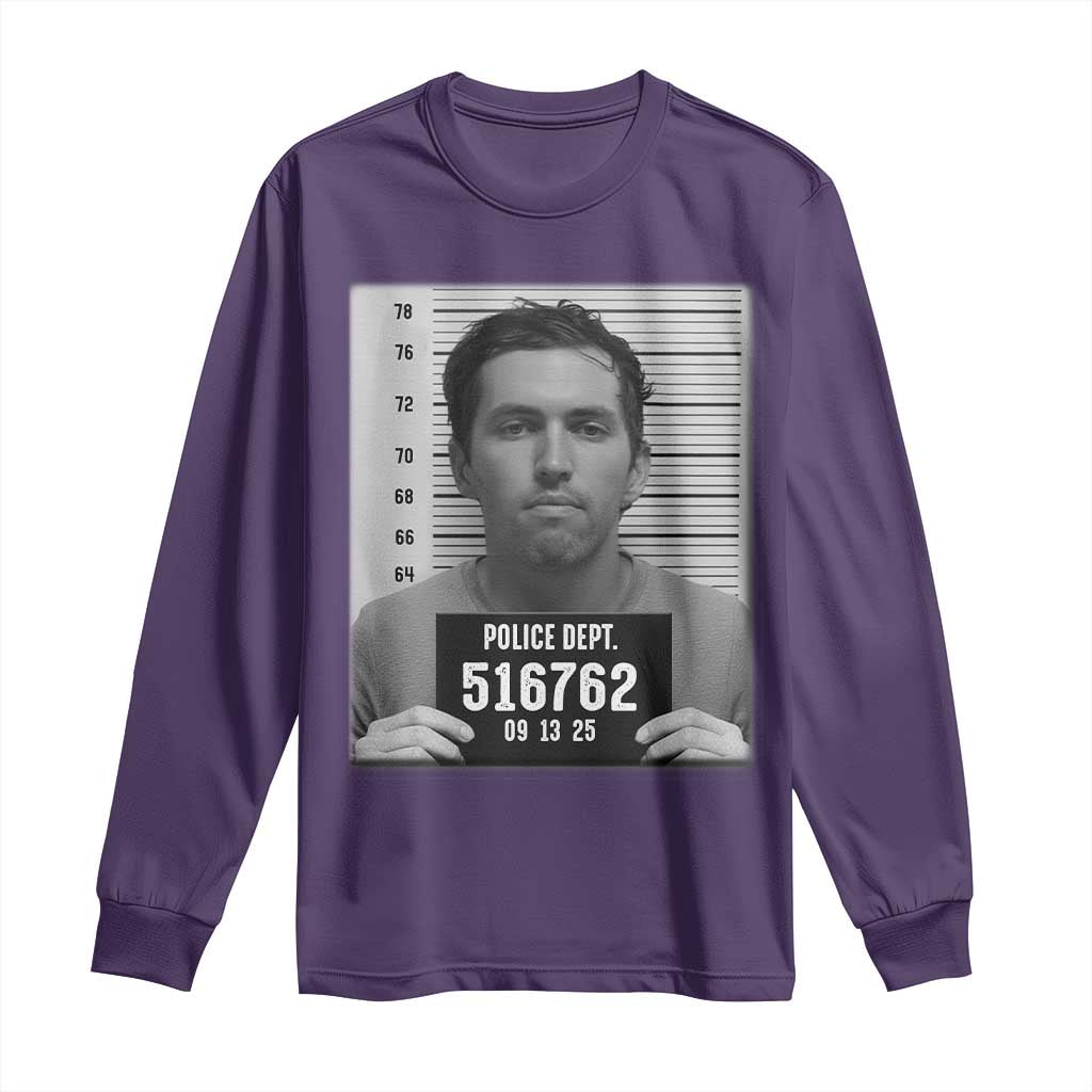 Tyler Robinson Mugshot Long Sleeve Shirt Justice For Charlie Kirk TS02 Purple Print Your Wear