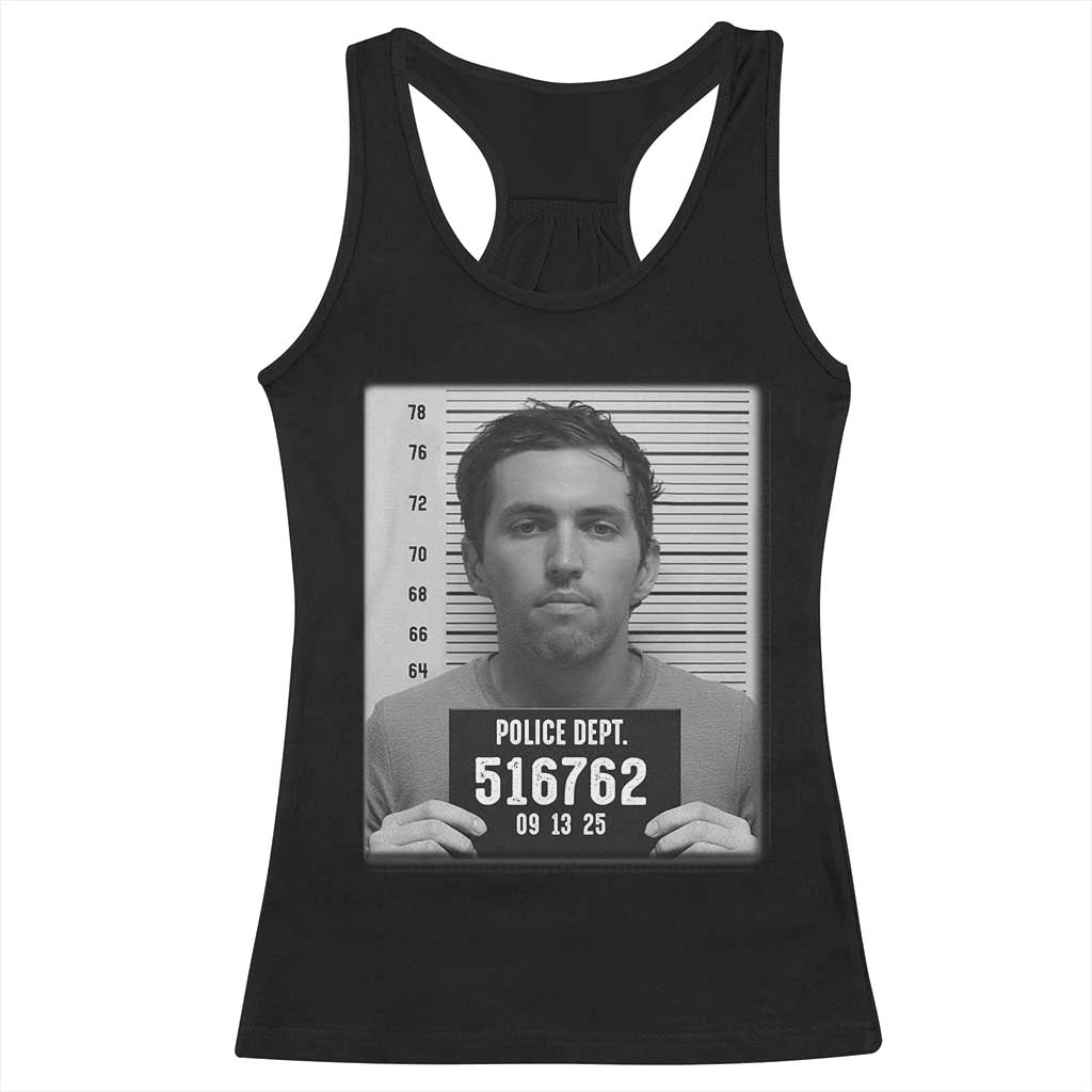 Tyler Robinson Mugshot Racerback Tank Top Justice For Charlie Kirk TS02 Black Print Your Wear