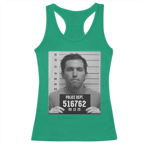 Tyler Robinson Mugshot Racerback Tank Top Justice For Charlie Kirk TS02 Irish Green Print Your Wear