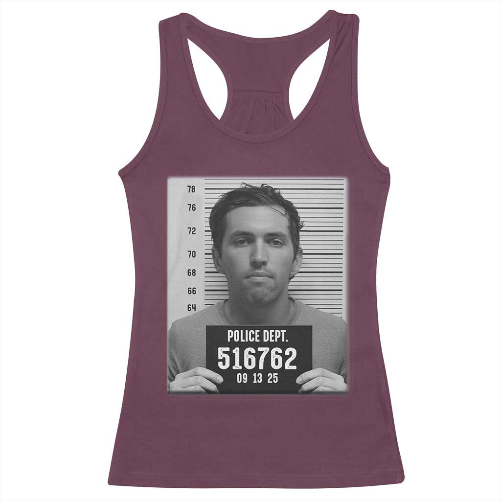 Tyler Robinson Mugshot Racerback Tank Top Justice For Charlie Kirk TS02 Maroon Print Your Wear