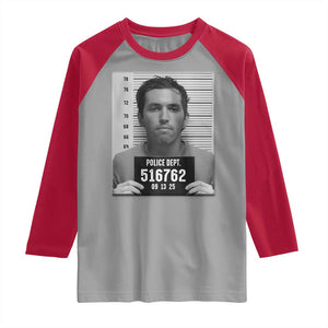 Tyler Robinson Mugshot Raglan Shirt Justice For Charlie Kirk TS02 Sport Gray Red Print Your Wear