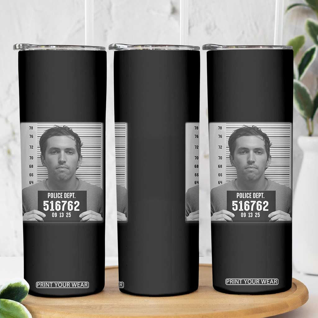 Tyler Robinson Mugshot Skinny Tumbler Justice For Charlie Kirk TS02 Print Your Wear