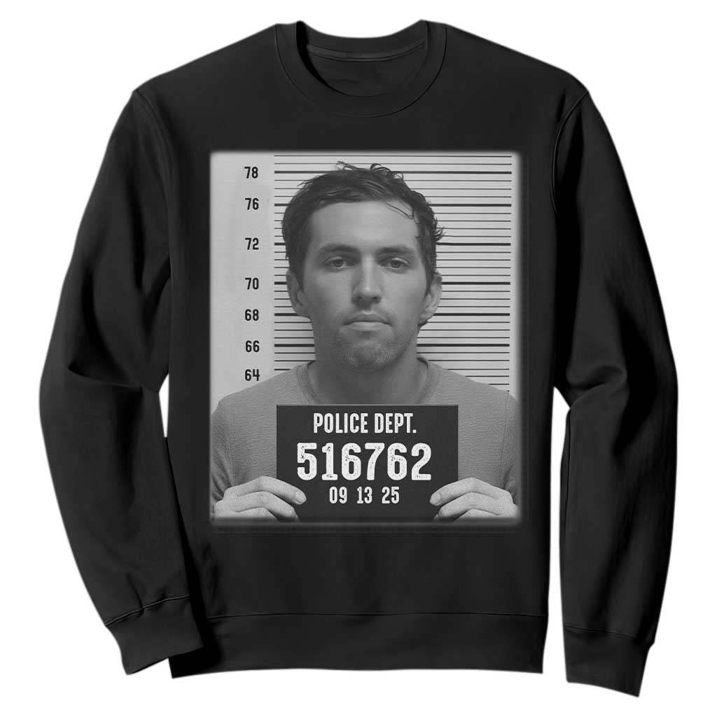 Tyler Robinson Mugshot Sweatshirt Justice For Charlie Kirk TS02 Black Print Your Wear