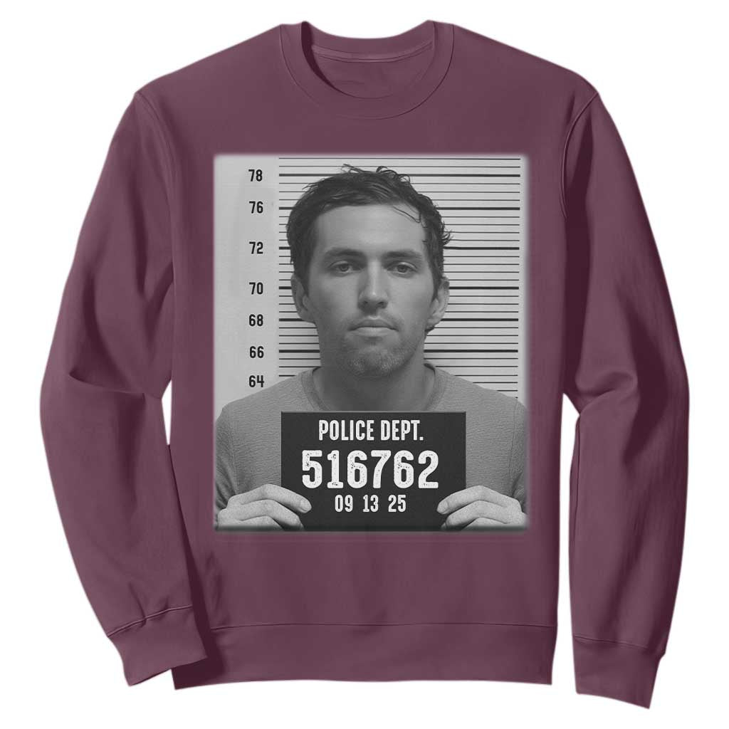 Tyler Robinson Mugshot Sweatshirt Justice For Charlie Kirk TS02 Maroon Print Your Wear
