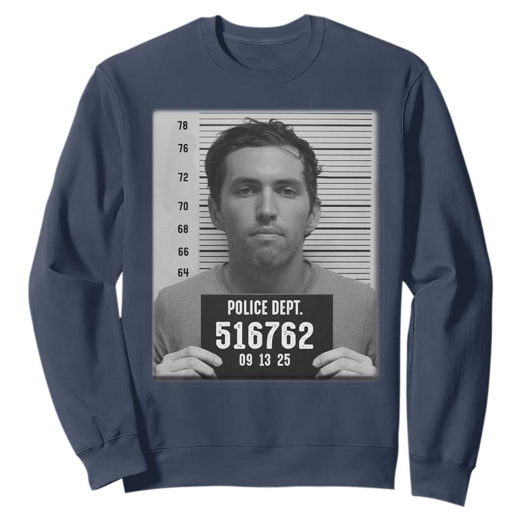 Tyler Robinson Mugshot Sweatshirt Justice For Charlie Kirk TS02 Navy Print Your Wear