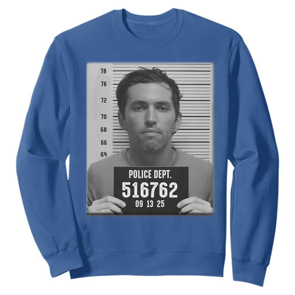 Tyler Robinson Mugshot Sweatshirt Justice For Charlie Kirk TS02 Royal Blue Print Your Wear