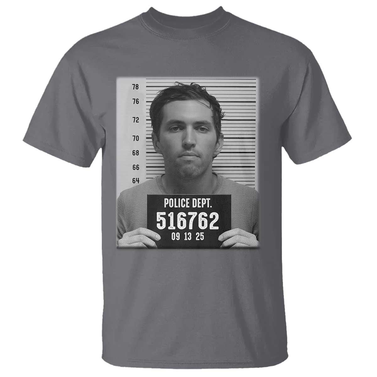 Tyler Robinson Mugshot T Shirt Justice For Charlie Kirk TS02 Charcoal Print Your Wear