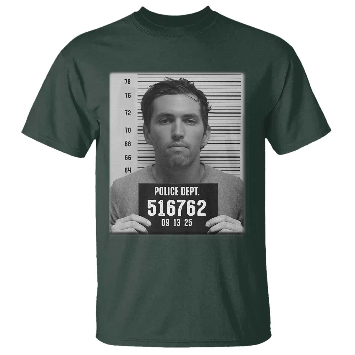 Tyler Robinson Mugshot T Shirt Justice For Charlie Kirk TS02 Dark Forest Green Print Your Wear