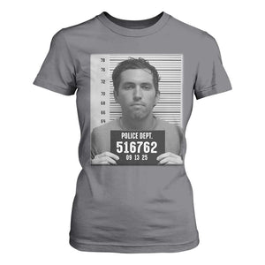 Tyler Robinson Mugshot T Shirt For Women Justice For Charlie Kirk TS02 Charcoal Print Your Wear