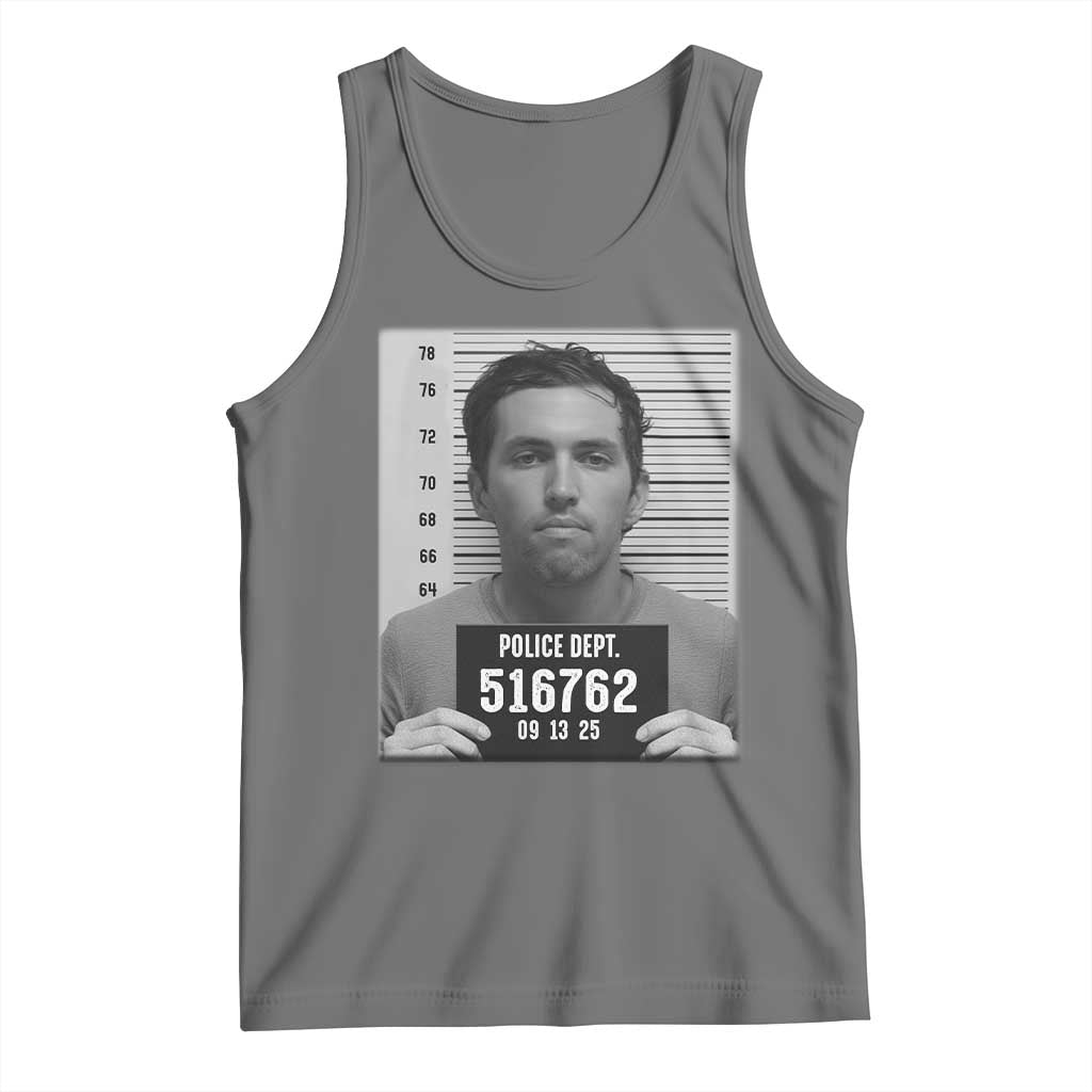 Tyler Robinson Mugshot Tank Top Justice For Charlie Kirk TS02 Black Heather Print Your Wear