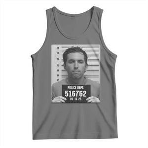 Tyler Robinson Mugshot Tank Top Justice For Charlie Kirk TS02 Black Heather Print Your Wear