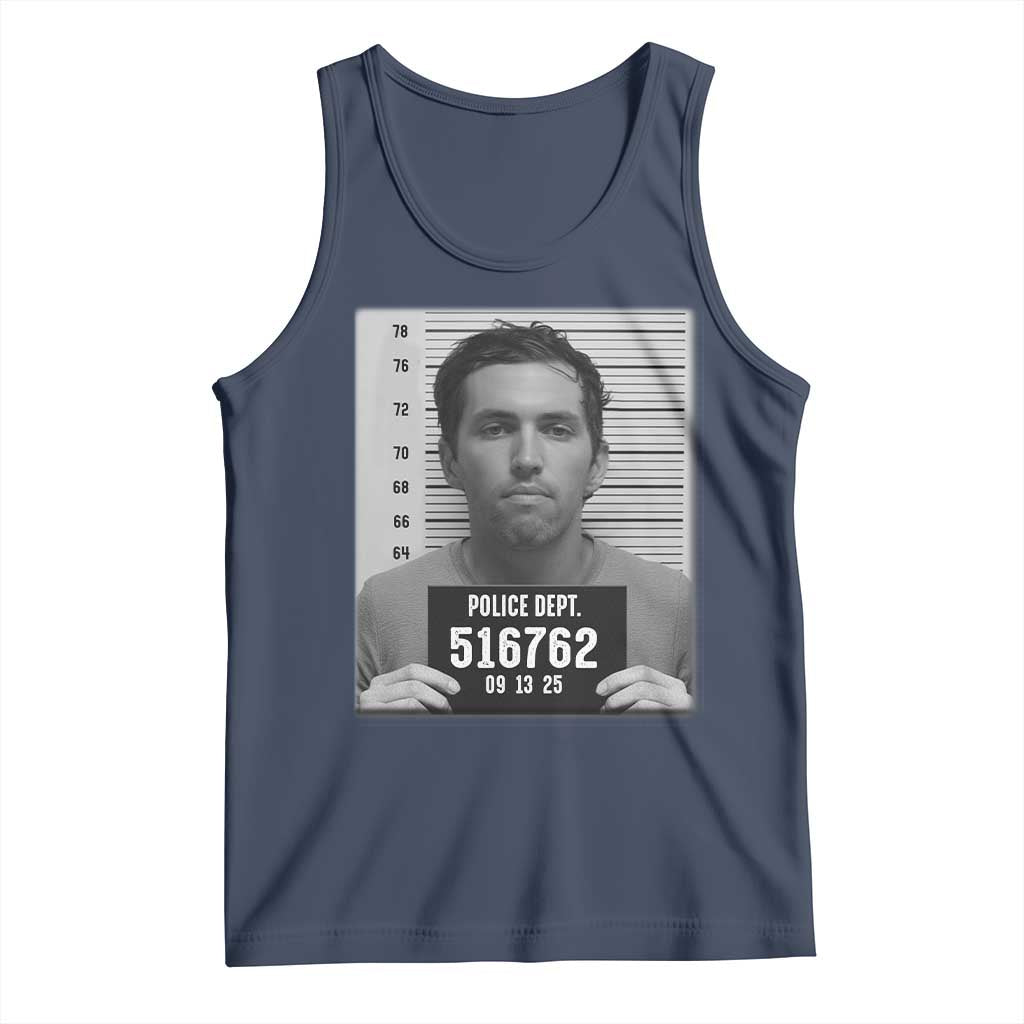 Tyler Robinson Mugshot Tank Top Justice For Charlie Kirk TS02 Navy Print Your Wear