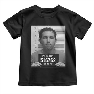 Tyler Robinson Mugshot Toddler T Shirt Justice For Charlie Kirk TS02 Black Print Your Wear