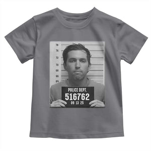 Tyler Robinson Mugshot Toddler T Shirt Justice For Charlie Kirk TS02 Charcoal Print Your Wear