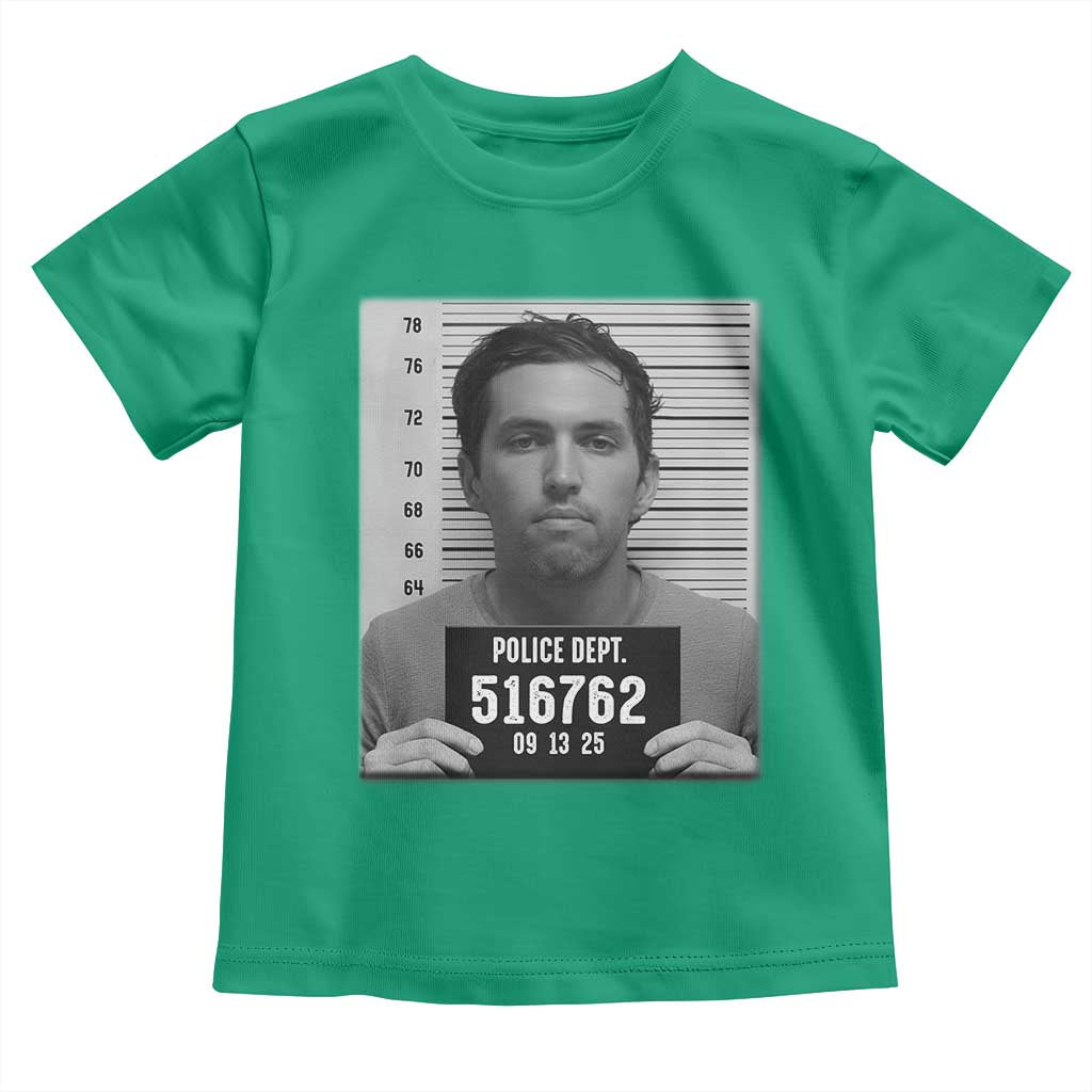 Tyler Robinson Mugshot Toddler T Shirt Justice For Charlie Kirk TS02 Irish Green Print Your Wear