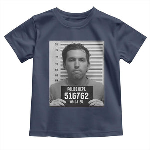 Tyler Robinson Mugshot Toddler T Shirt Justice For Charlie Kirk TS02 Navy Print Your Wear