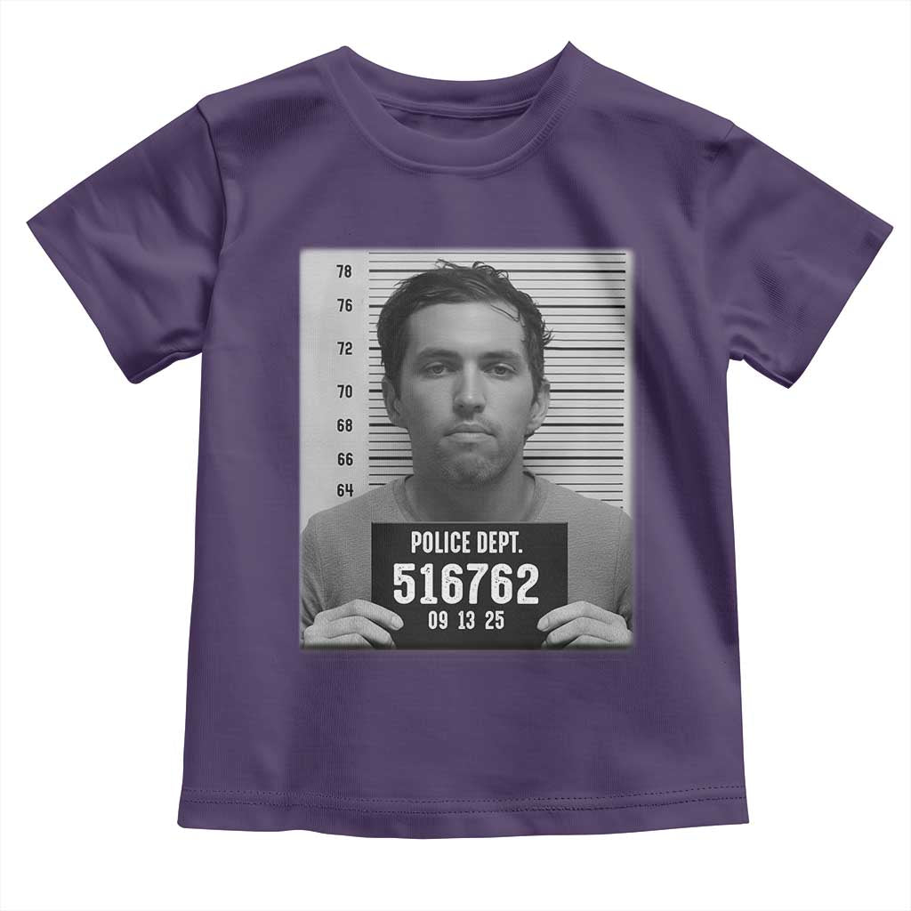 Tyler Robinson Mugshot Toddler T Shirt Justice For Charlie Kirk TS02 Purple Print Your Wear