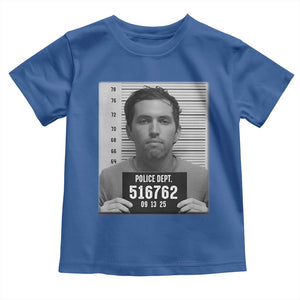 Tyler Robinson Mugshot Toddler T Shirt Justice For Charlie Kirk TS02 Royal Blue Print Your Wear