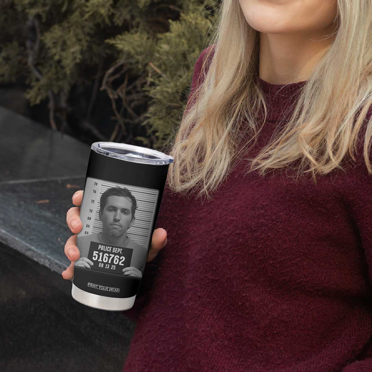Tyler Robinson Mugshot Tumbler Cup Justice For Charlie Kirk TS02 Print Your Wear