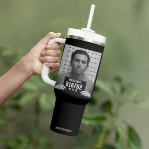 Tyler Robinson Mugshot Tumbler With Handle Justice For Charlie Kirk TS02 Print Your Wear