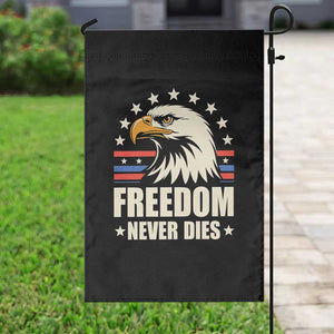 Freedom Never Dies Garden Flag Bold Patriotic Eagle Graphic for True American Patriots TS02 Print Your Wear