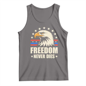 Freedom Never Dies Tank Top Bold Patriotic Eagle Graphic for True American Patriots TS02 Deep Heather Print Your Wear