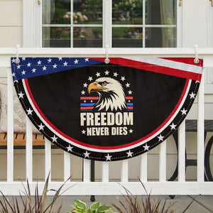 Freedom Never Dies Patriotic Fan Flag Bold Eagle Graphic for True American Patriots