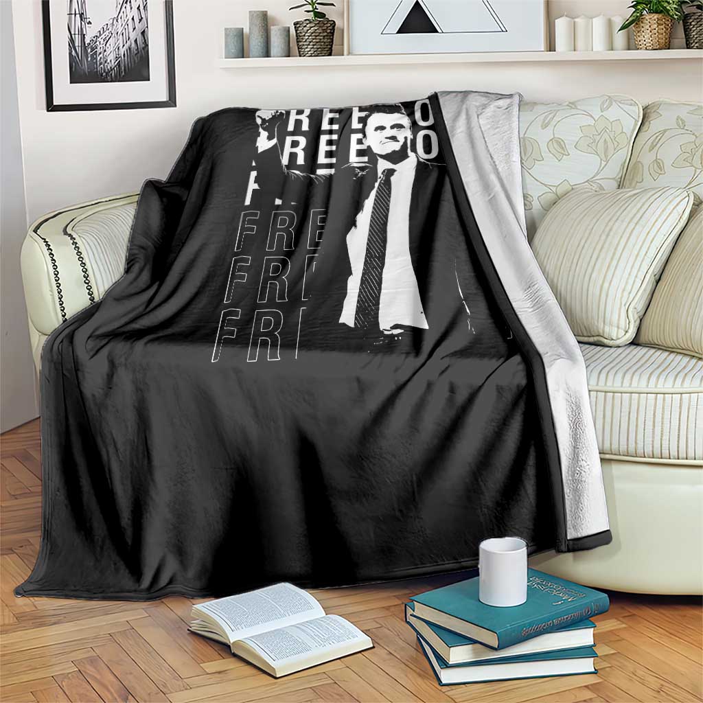 Freedom Charlie Kirk Tribute Throw Blanket A True Patriot Leagacy Memorial TS02 Print Your Wear
