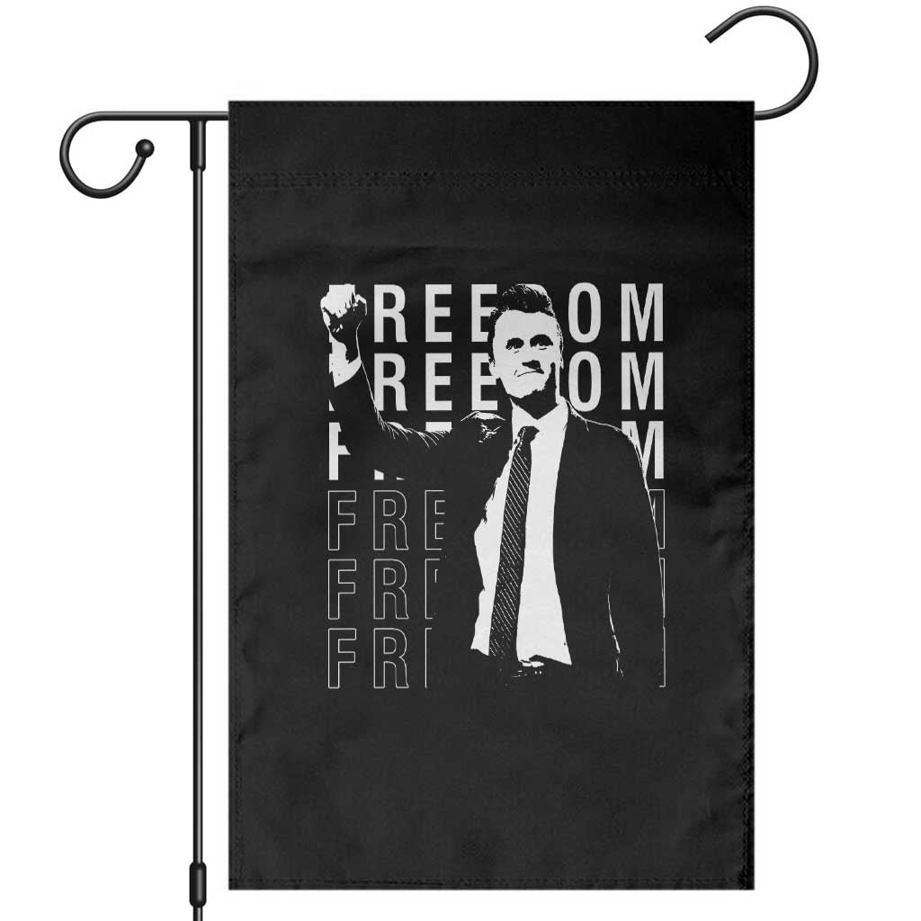 Freedom Charlie Kirk Tribute Garden Flag A True Patriot Leagacy Memorial TS02 Black Print Your Wear