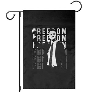 Freedom Charlie Kirk Tribute Garden Flag A True Patriot Leagacy Memorial TS02 Black Print Your Wear