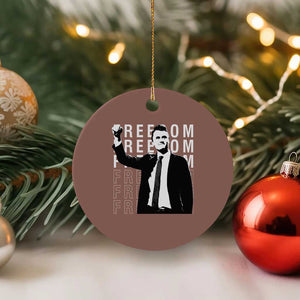 Freedom Charlie Kirk Tribute Ceramic Ornament A True Patriot Leagacy Memorial TS02 1pc Mocha Print Your Wear