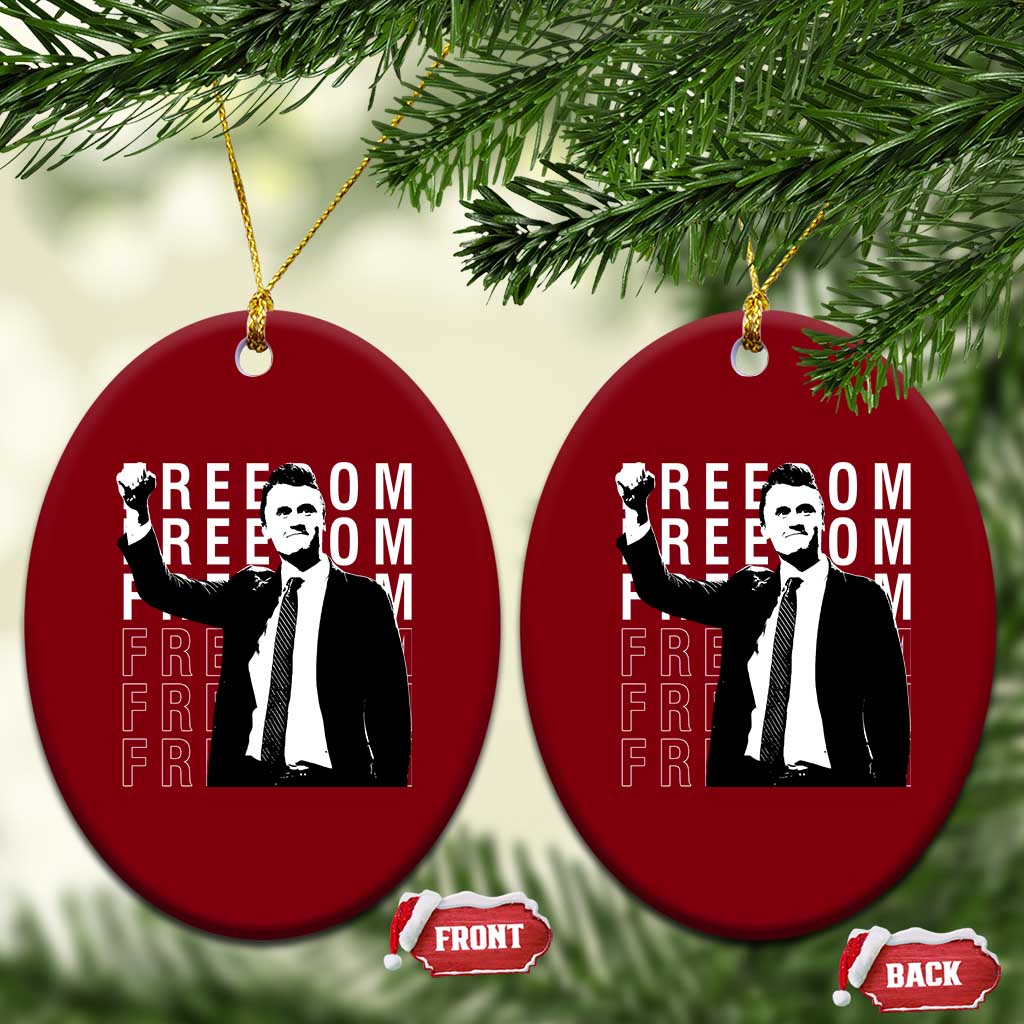 Freedom Charlie Kirk Tribute Ceramic Ornament A True Patriot Leagacy Memorial TS02 Print Your Wear