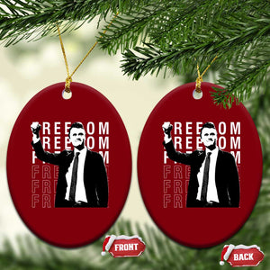 Freedom Charlie Kirk Tribute Ceramic Ornament A True Patriot Leagacy Memorial TS02 Print Your Wear