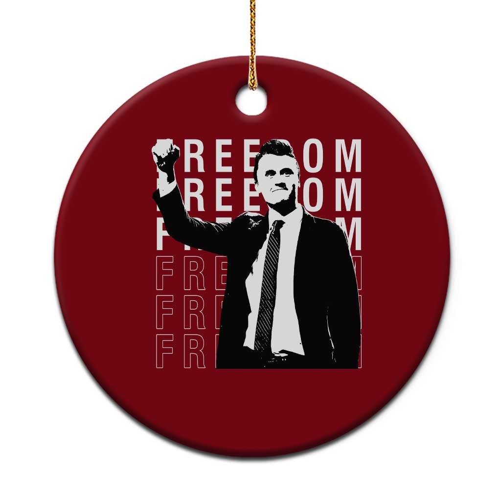 Freedom Charlie Kirk Tribute Ceramic Ornament A True Patriot Leagacy Memorial TS02 1pc Red Print Your Wear