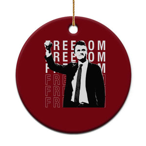 Freedom Charlie Kirk Tribute Ceramic Ornament A True Patriot Leagacy Memorial TS02 1pc Red Print Your Wear