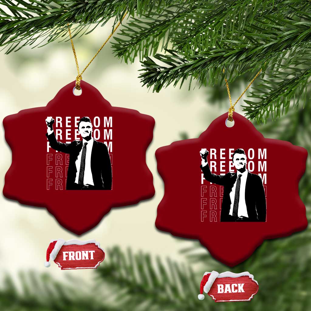 Freedom Charlie Kirk Tribute Ceramic Ornament A True Patriot Leagacy Memorial TS02 Print Your Wear