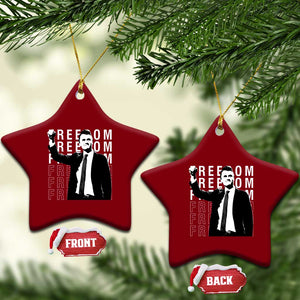 Freedom Charlie Kirk Tribute Ceramic Ornament A True Patriot Leagacy Memorial TS02 Print Your Wear