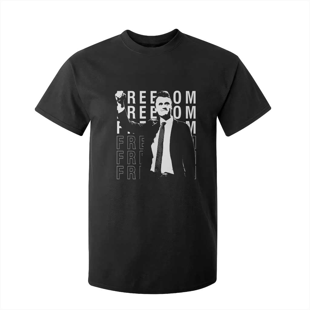 Freedom Charlie Kirk Tribute T Shirt For Kid A True Patriot Leagacy Memorial TS02 Black Print Your Wear