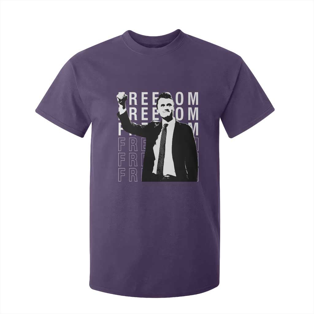 Freedom Charlie Kirk Tribute T Shirt For Kid A True Patriot Leagacy Memorial TS02 Purple Print Your Wear