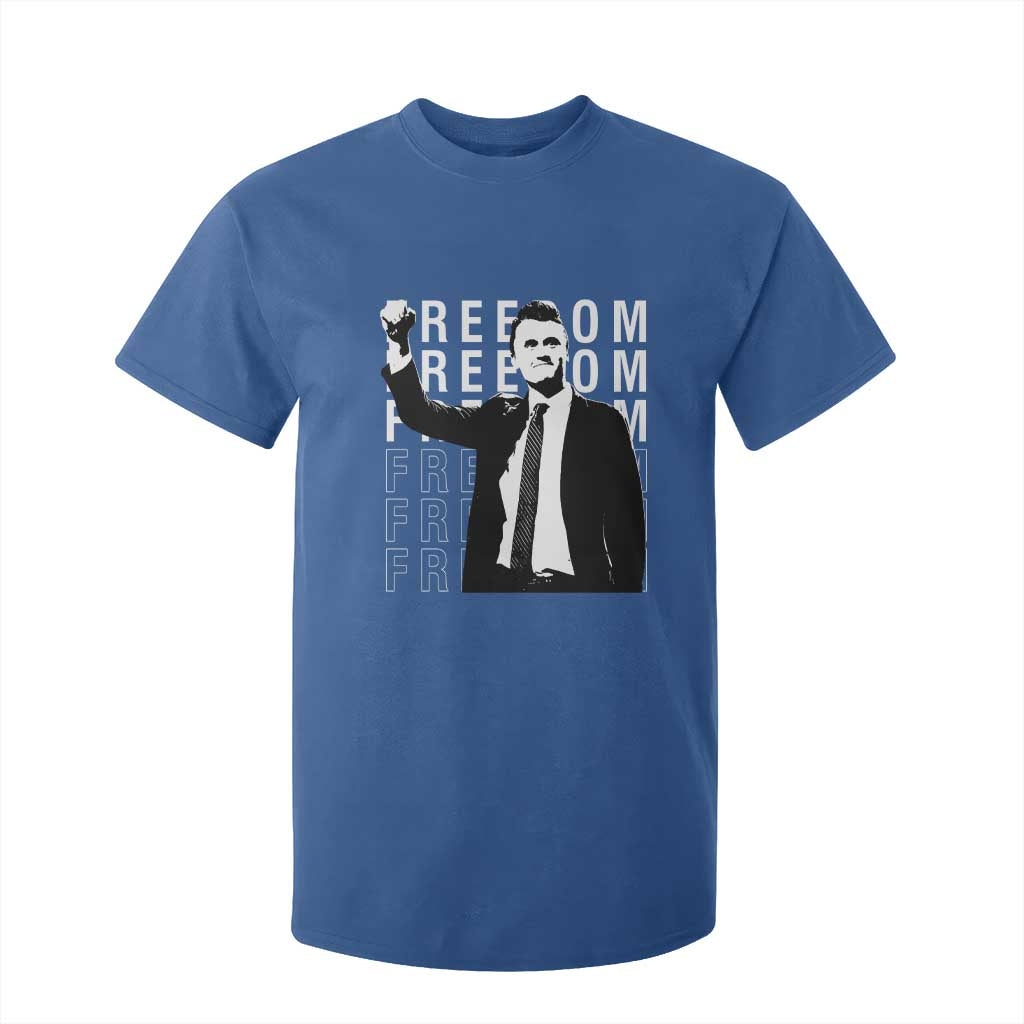Freedom Charlie Kirk Tribute T Shirt For Kid A True Patriot Leagacy Memorial TS02 Royal Blue Print Your Wear