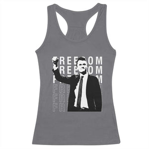 Freedom Charlie Kirk Tribute Racerback Tank Top A True Patriot Leagacy Memorial TS02 Charcoal Print Your Wear