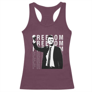 Freedom Charlie Kirk Tribute Racerback Tank Top A True Patriot Leagacy Memorial TS02 Maroon Print Your Wear