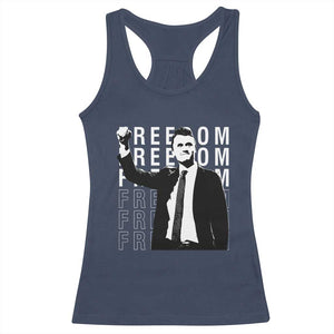 Freedom Charlie Kirk Tribute Racerback Tank Top A True Patriot Leagacy Memorial TS02 Navy Print Your Wear