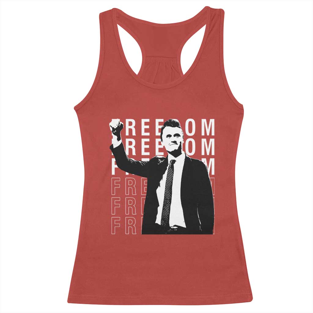 Freedom Charlie Kirk Tribute Racerback Tank Top A True Patriot Leagacy Memorial TS02 Red Print Your Wear
